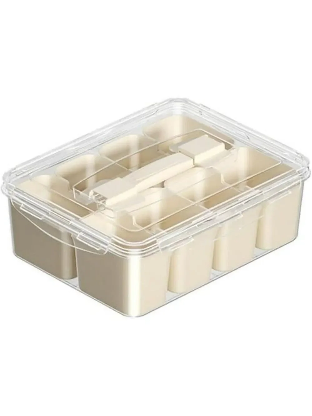 Kitchen storage container with 8 partition boxes airtight seasoning snack fruit